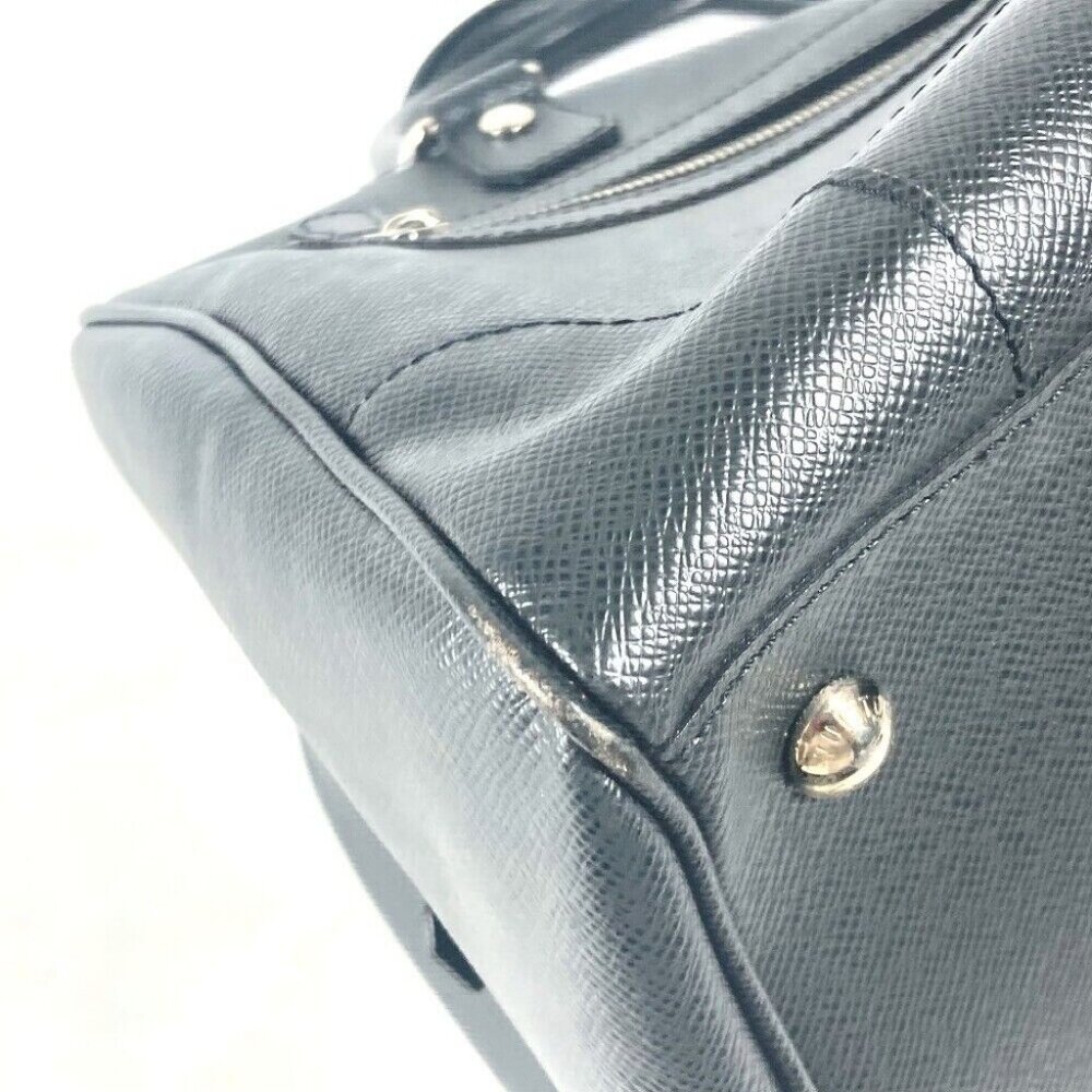 LOUIS VUITTON Taiga Stanislav Travel Bag Hand Bag Taiga Leather Black - Picture 7 of 16